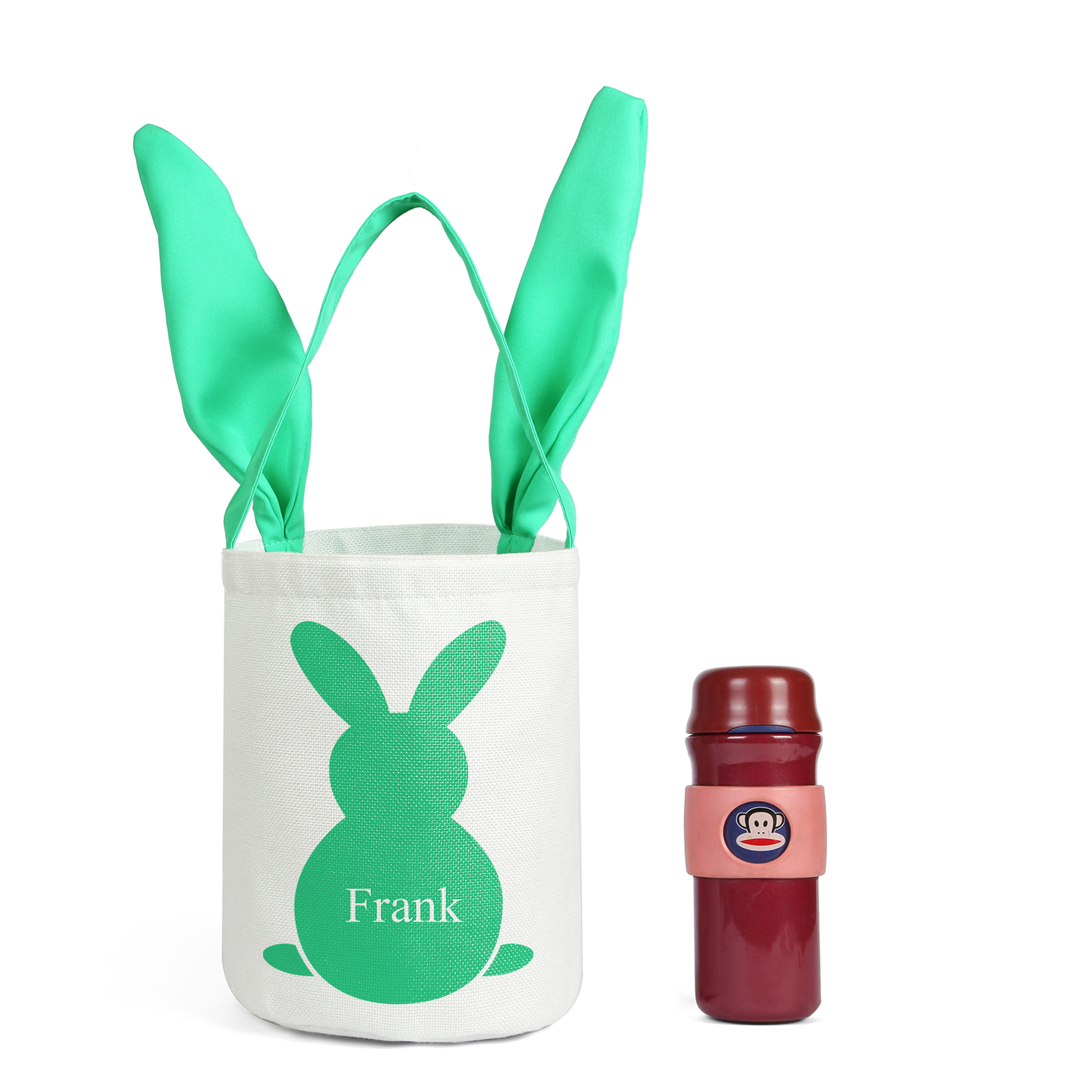 Bunny Tote Bag Personalised Name Bucket Bag Bunny Basket Easter Gifts-Jessemade AU