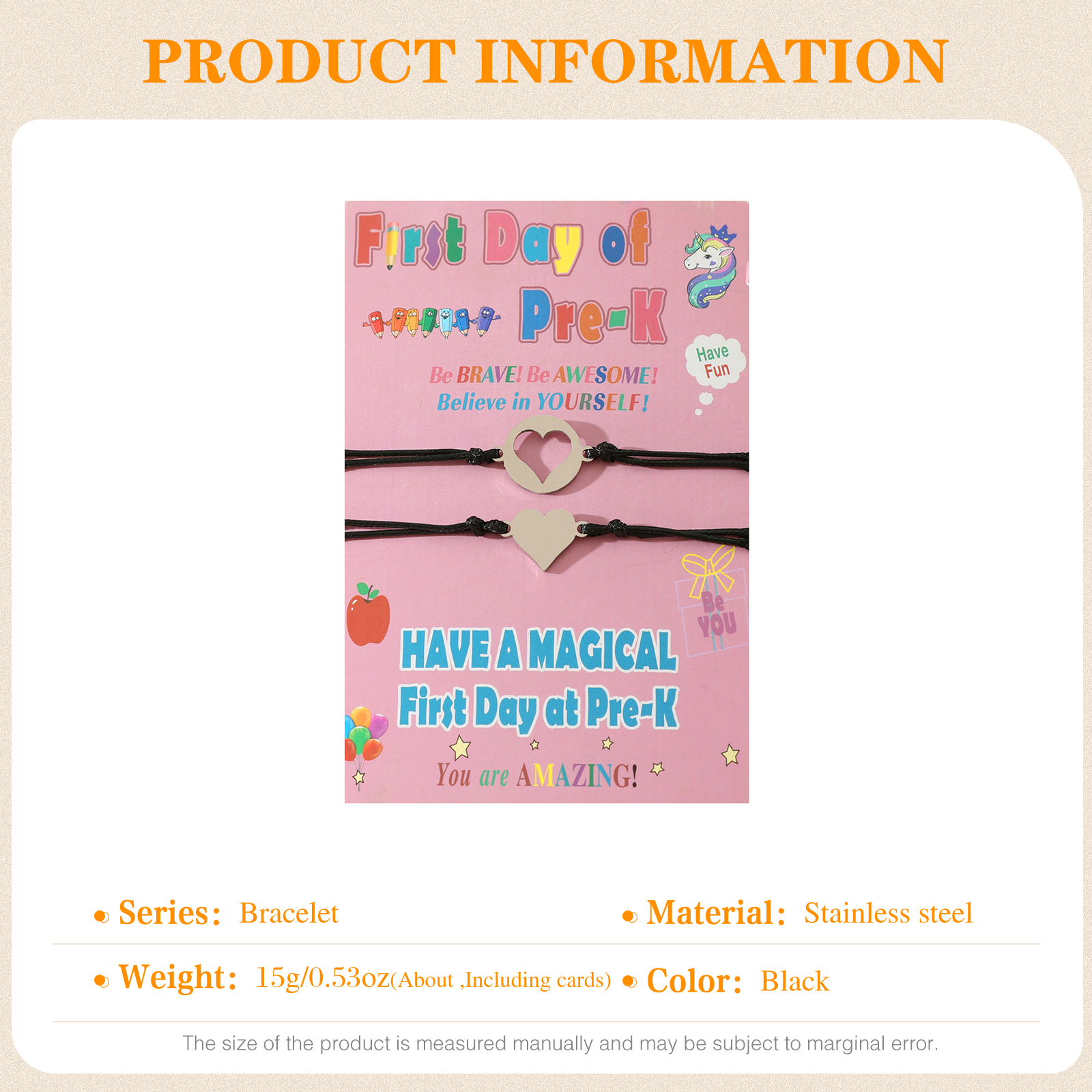 Bracelet for Women Dainty Teen Heart Bracelet Size Adjustable for Girls-Jessemade AU