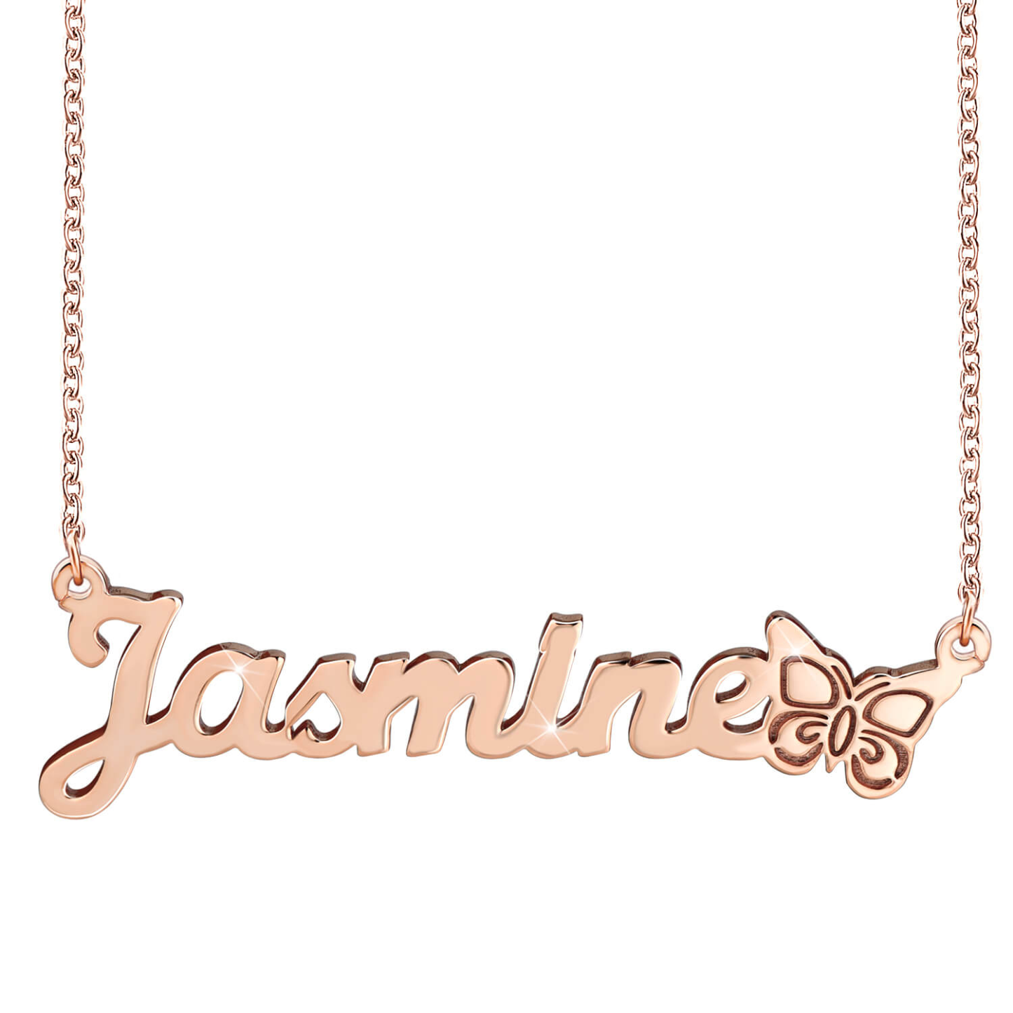 Personalised Butterfly Necklace Custom 1 Name Necklace Gift For Women-Jessemade AU