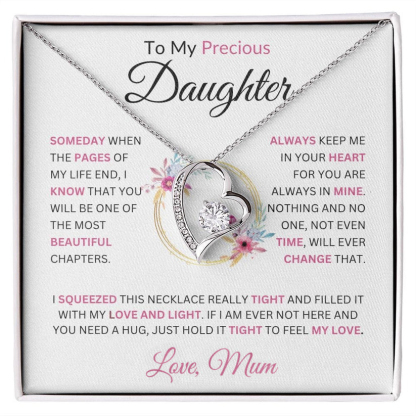 To My Daughter Heart Necklace Mum to Daughter Necklace Birthday Gift for Her - Always Keep Me In Your Heart For You Are Always In Mine-Jessemade AU