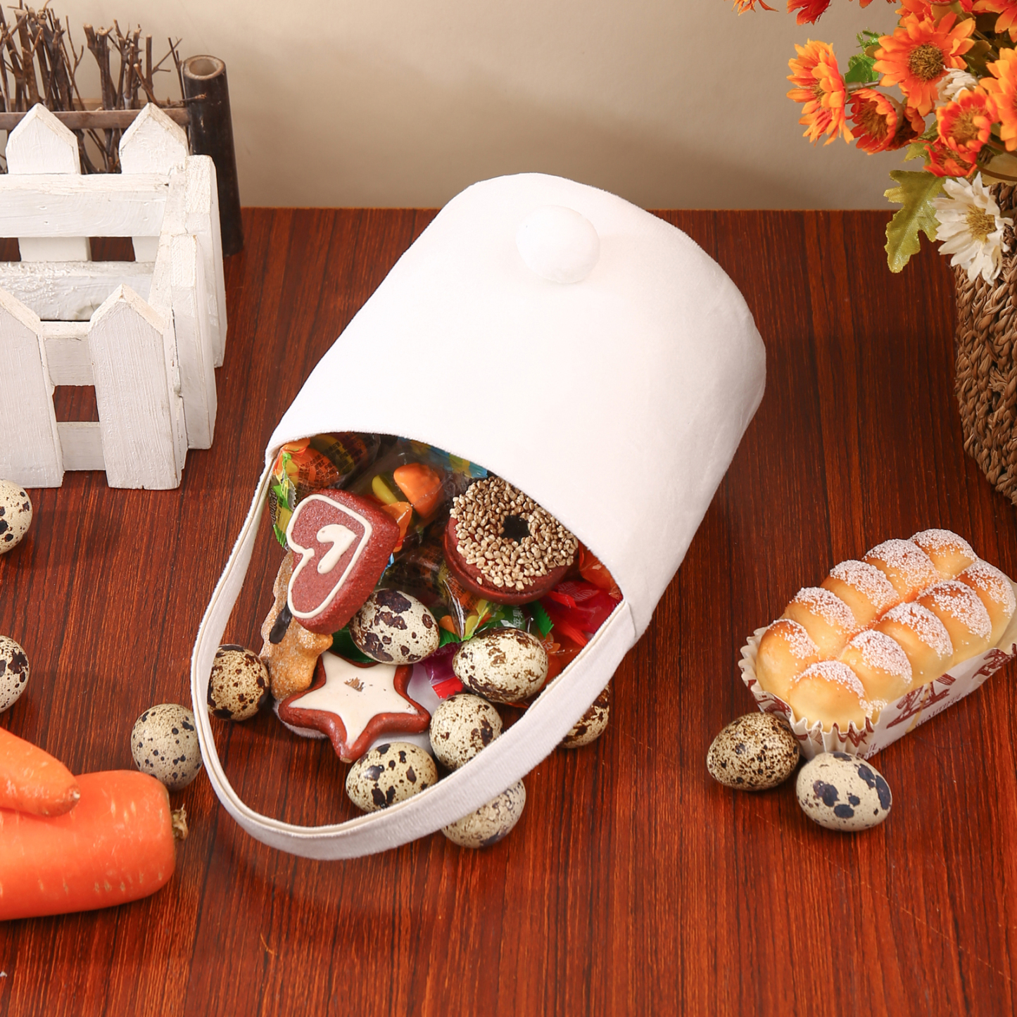 Personalised Bunny Tote Bag Custom Name Bunny Basket Bucket Bag Easter Gifts-Jessemade AU