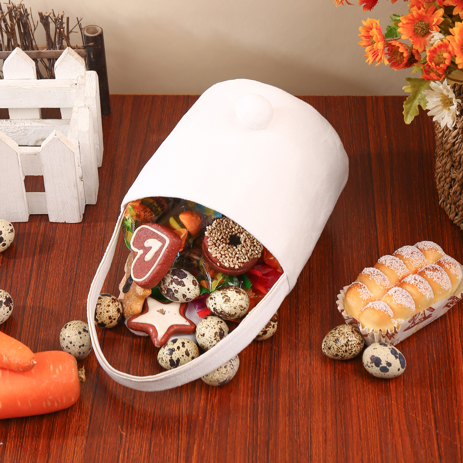 Personalised Bunny Tote Bag Custom Name Bucket Bag Bunny Basket Easter Gifts-Jessemade AU