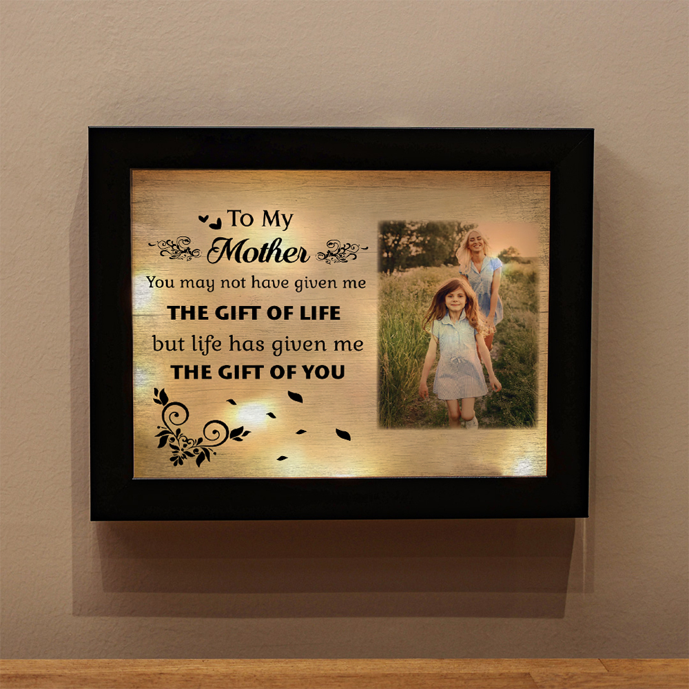 To My Mother Personalised Photo Frame With Light Gifts For Mother “Life Given Me The Gift Of You”-Jessemade AU