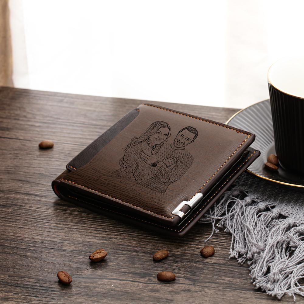 Personalised Men Wallet Custom Photo & Text Billfold Wallet Gift for Grandpa-Jessemade AU