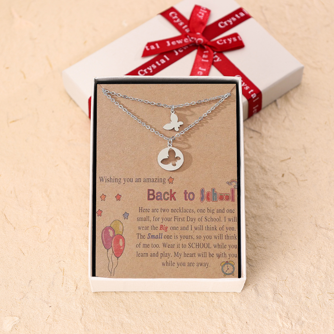 Necklaces for Women Dainty Teen Butterfly Necklaces Size Adjustable for Mother and Daughter-Jessemade AU