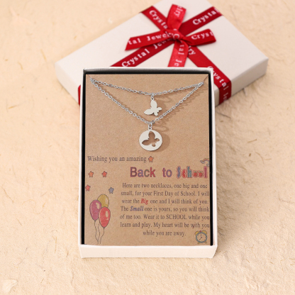 Necklaces for Women Dainty Teen Butterfly Necklaces Size Adjustable for Mother and Daughter-Jessemade AU