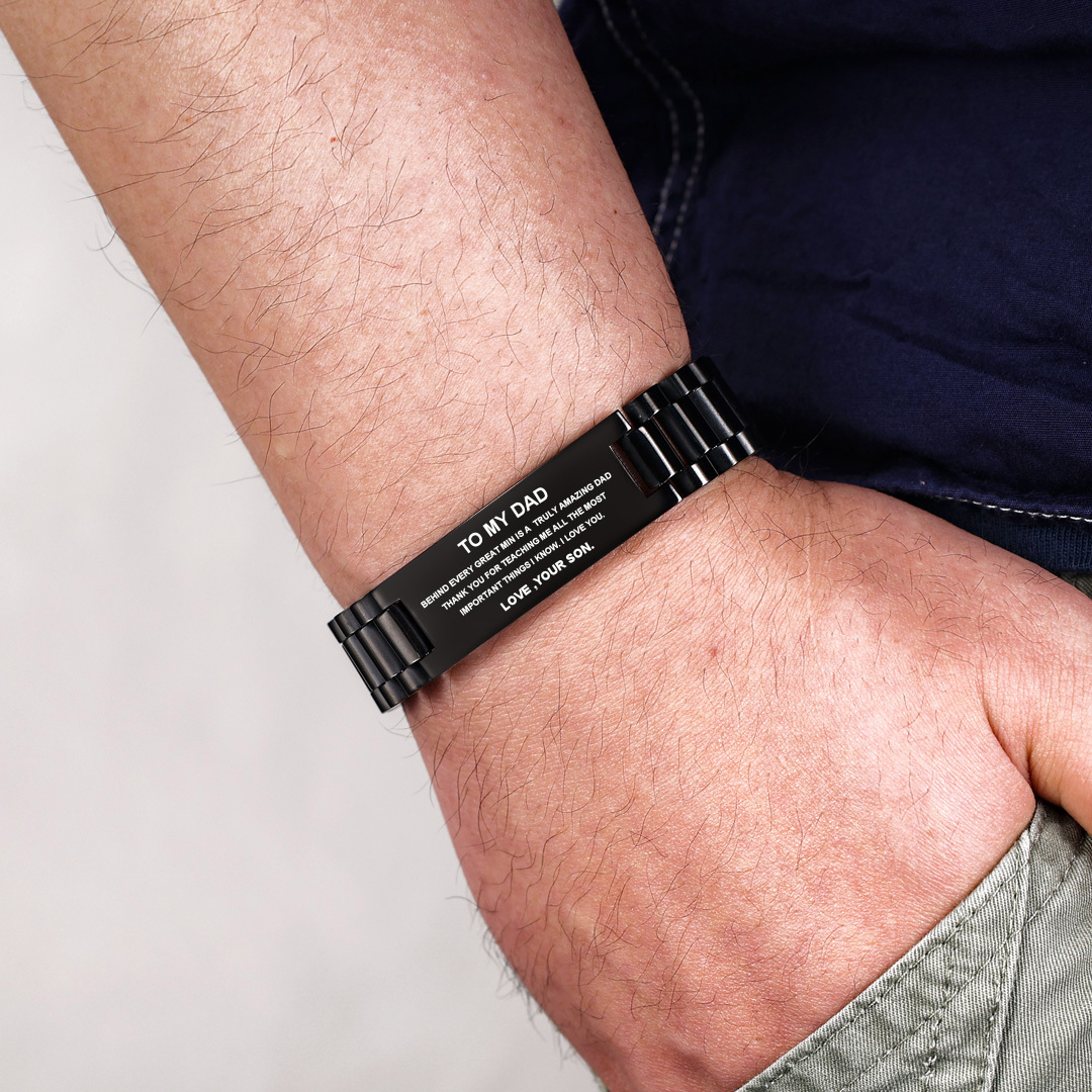 Men's Bracelet Wristband Initial ID Bar Bangle Gifts For Him-Jessemade AU