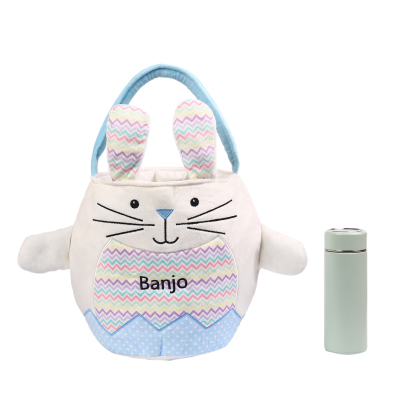 Personalised Bunny Tote Bag Customised with Name Bunny Bucket Bag Easter Gifts-Jessemade AU