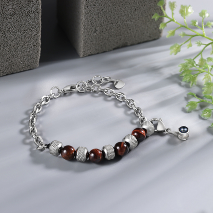 Personalised Projection Bracelet Custom Photo Bracelets Stainless Steel Adjustable Bracelet Creative Gift for Women/Girls-Jessemade AU