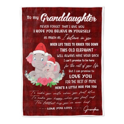 Grandma to Granddaughter,Never forget that I love you-Flannel Blanket-Jessemade AU