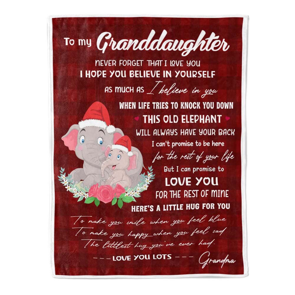 Grandma to Granddaughter,Never forget that I love you-Flannel Blanket-Jessemade AU