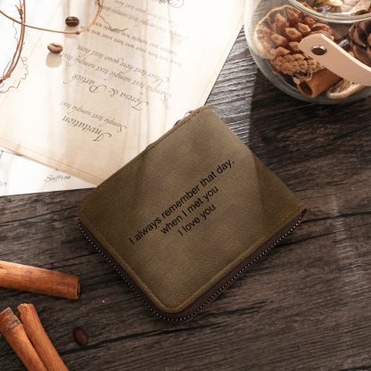 Personalised Leather Wallet Engraved Photo Short Purse Gifts For Men-Jessemade AU