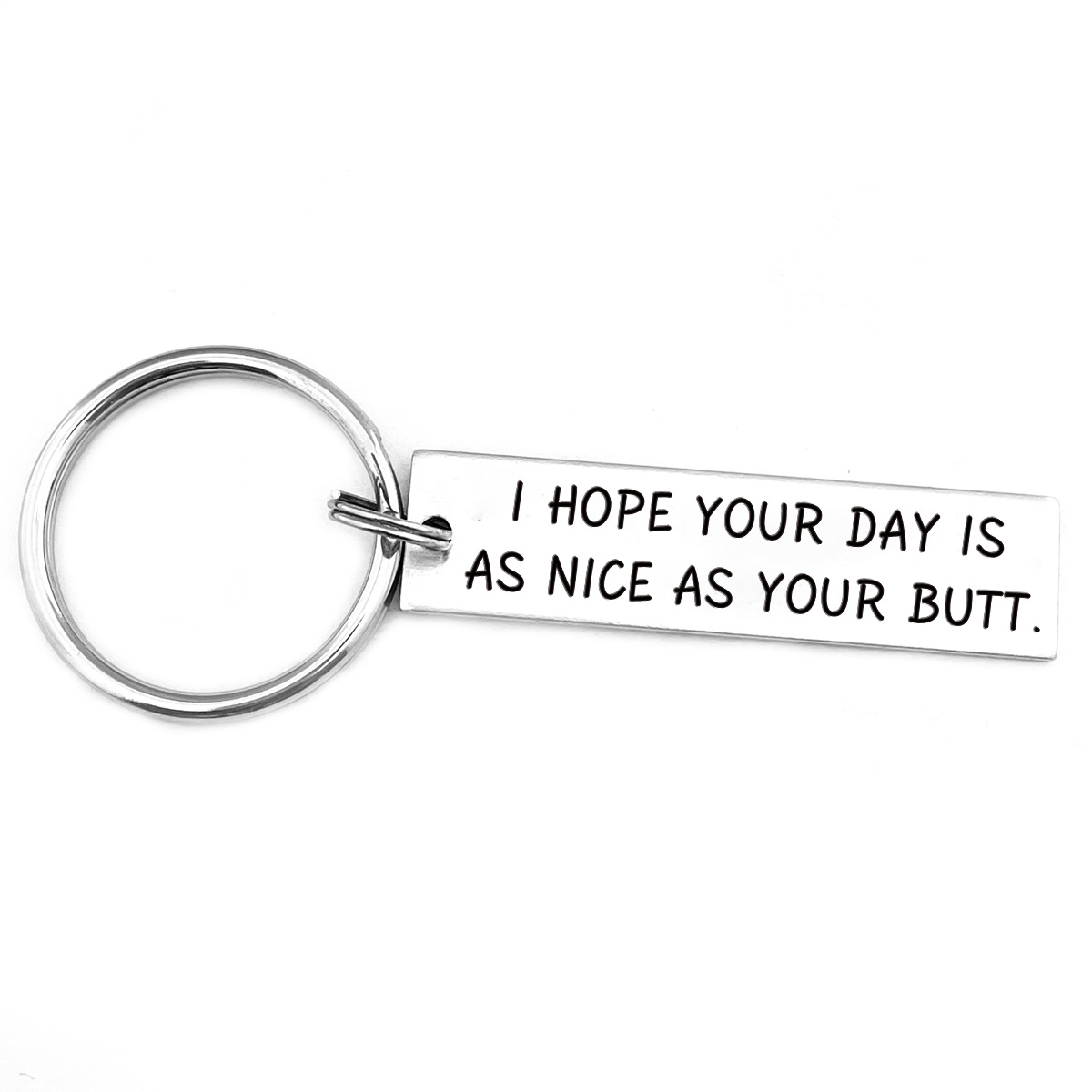 Funny Couple Keychain Stainless Steel Keychain Valentine's Day Creative Gift for Couples-Jessemade AU
