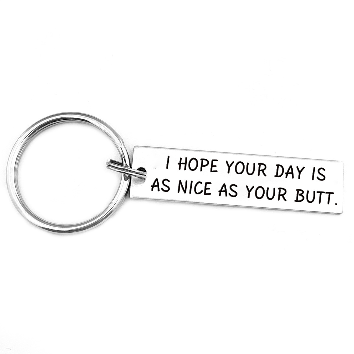 Funny Couple Keychain Stainless Steel Keychain Valentine's Day Creative Gift for Couples-Jessemade AU