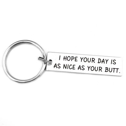 Funny Couple Keychain Stainless Steel Keychain Valentine's Day Creative Gift for Couples-Jessemade AU