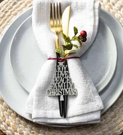 Solid Pewter Christmas Tree Ornament Gifts for Family-Jessemade AU