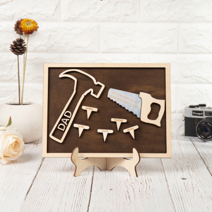Dad Tool Set Wood Signs Custom 5 Names Father’s Day Handyman Construction Dad Sign-Jessemade AU