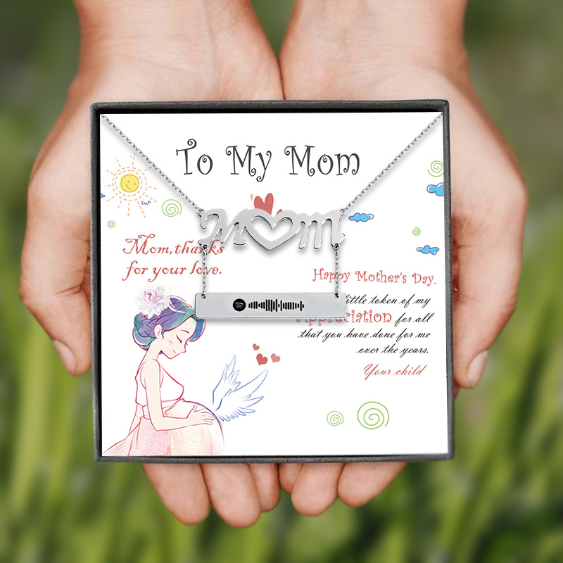 Personalised Bar Necklace Custom Spotify Code Bar Necklace For Mother-Jessemade AU