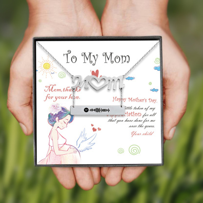 Personalised Bar Necklace Custom Spotify Code Bar Necklace For Mother-Jessemade AU