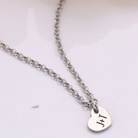 Personalised Set Of Jewelry Heart Necklace And Keychain Gifts For Her-Jessemade AU