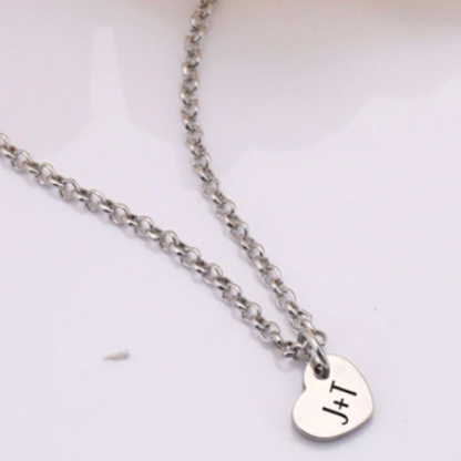 Personalised Set Of Jewelry Heart Necklace And Keychain Gifts For Her-Jessemade AU