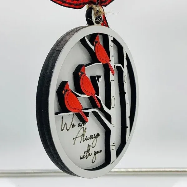 Personalised Cardinals Christmas Ornament "We are always with you" Memorial Ornament Gifts For Family-Jessemade AU
