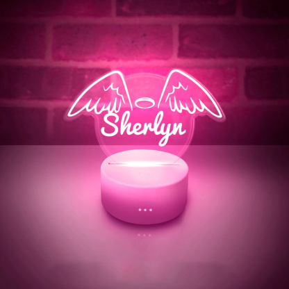 Personalised 7 Colours Changing Night Light Custom Name Wings LED Lamp Gifts For Kids-Jessemade AU
