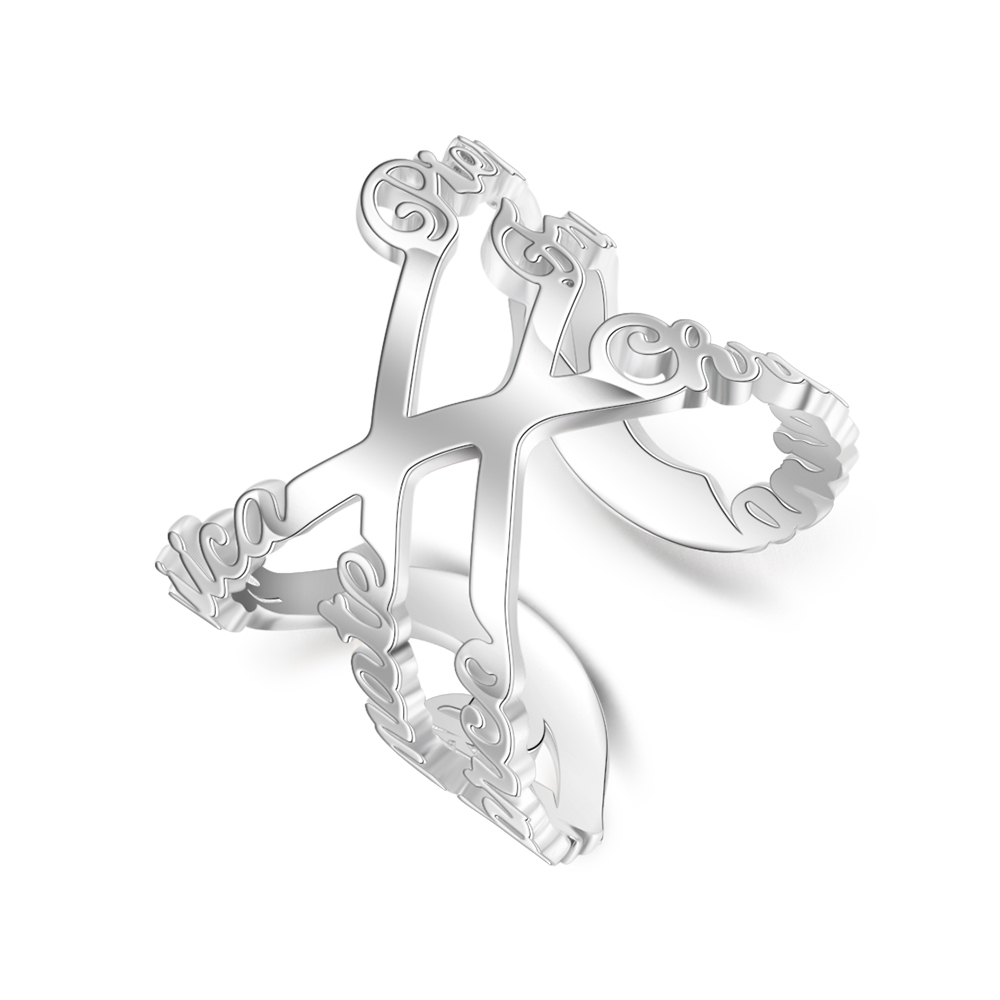 Personalised Ring Custom 6 Names Ring Best Gift For Women-Jessemade AU