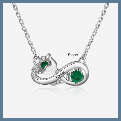 Personalised May Birthflower Necklace With Birthstone Gift For Women-Jessemade AU