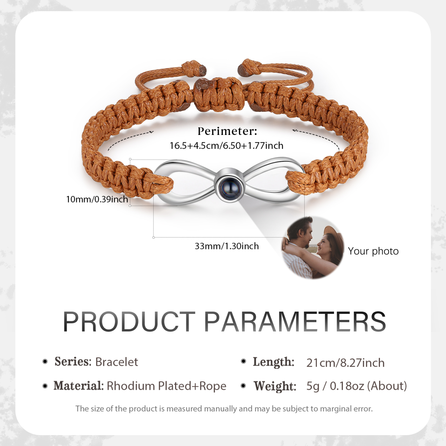 Personalised Projection Bracelet Custom Photo Bracelet Adjustable Bracelet Creative Gift for Her-Jessemade AU