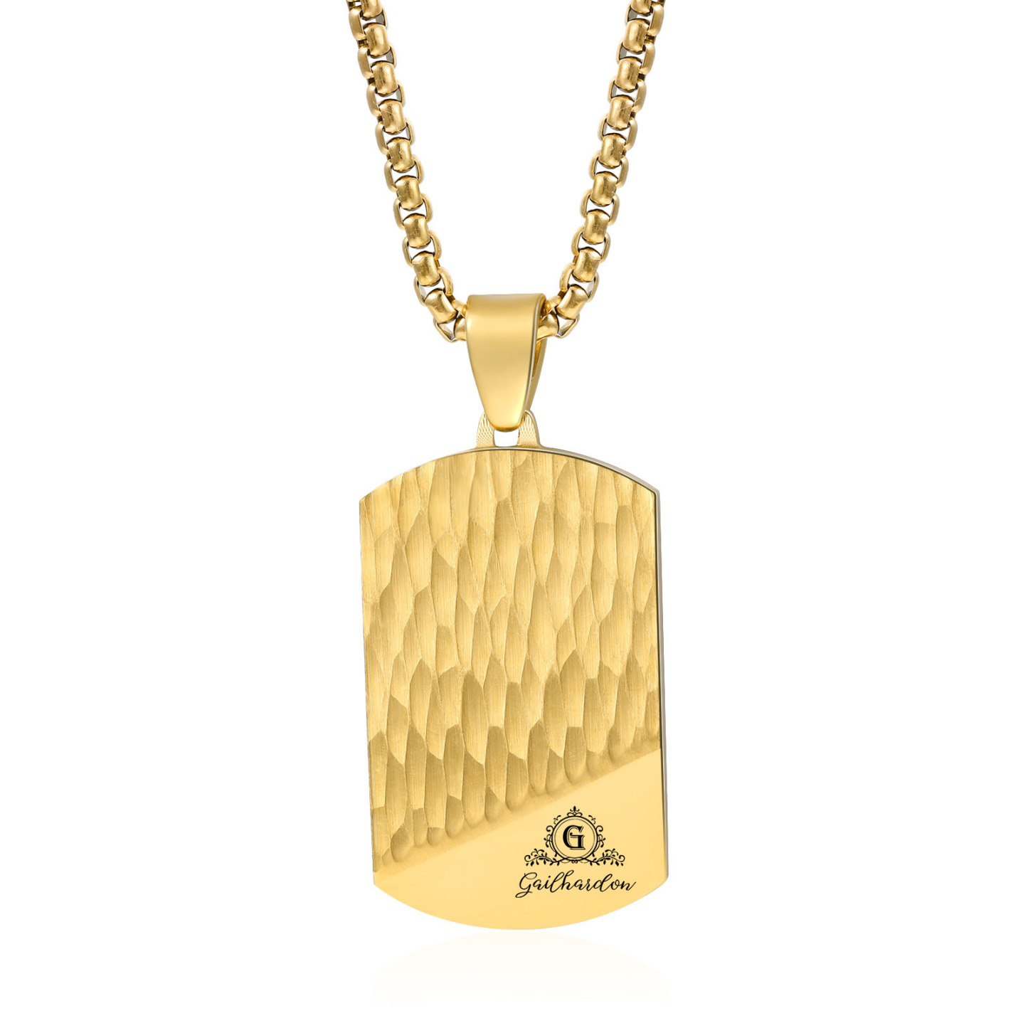 Personalised Men's Necklace Engraved Name & Letter & Text Dog Tag Necklace Stainless Steel Gift for Him-Jessemade AU