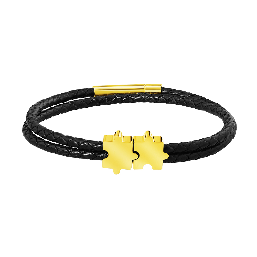 Personalised Braided Rope Men's Bracelet With 2 Names Gift For Father