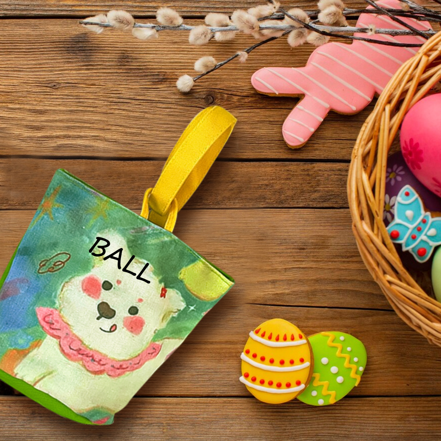 Personalised Bunny Tote Bag Custom Name Bunny Basket Bucket Bag Easter Gifts for Him/Her-Jessemade AU