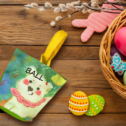 Personalised Bunny Tote Bag Custom Name Bunny Basket Bucket Bag Easter Gifts for Him/Her-Jessemade AU