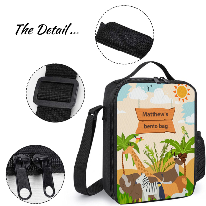 Custom Name Lunch Bag Personalised Forest Park Lunch Box Gifts for Kids-Jessemade AU