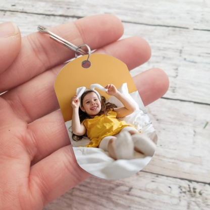 Personalised Photo Keychain Custom Name & Text & Date Keychain Gift for Kids - This Is What The Moon Looked Like The Day You Were Born-Jessemade AU