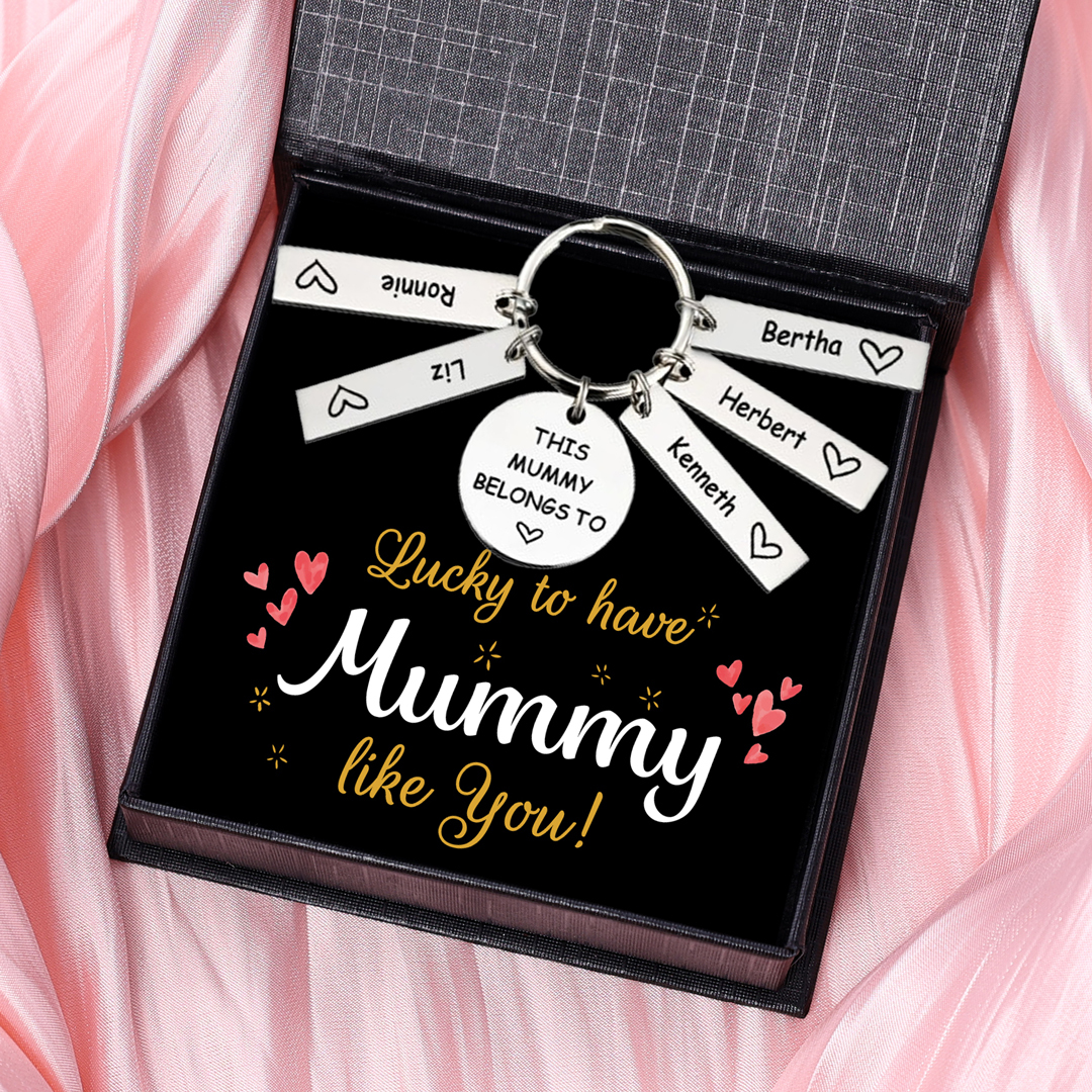 5 Names - Personalised Name Keychain Stainless Steel Keychain Special Gift for Mommy/Mummy-Jessemade AU