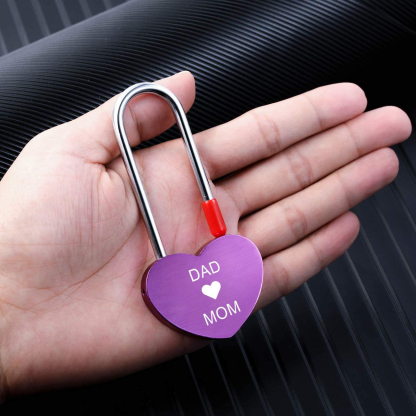 Personalised Love Lock Engraved Love Lock Custom Names Padlocks Gifts For Couple-Jessemade AU