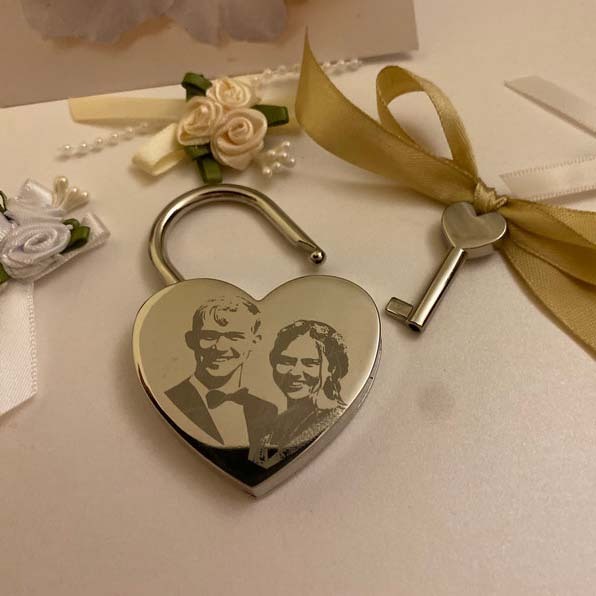 Personalised Heart Love Lock Custom Photo Padlocks Gifts For Couple-Jessemade AU