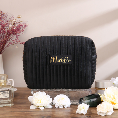 Personalised Name Cosmetic Bag Zipper Makeup Bag Jewelry Storage Bag Gifts for Her-Jessemade AU