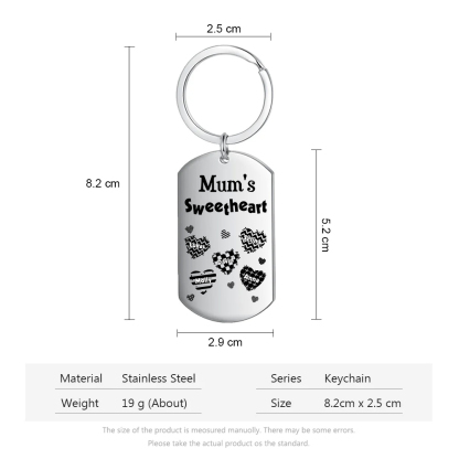 Personalised 5 Names Keychain Hearts Family Keychain Mother's Day Gift - Mum's Sweetheart-Jessemade AU
