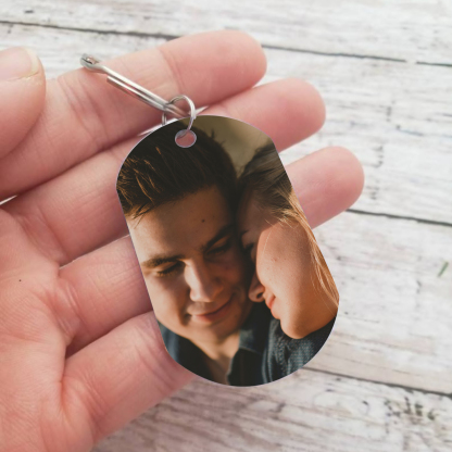 Personalised Couple Photo Keychain Custom 2 Names & Text & Year Keyring Pinky Swear Gift for Him/Her-Jessemade AU
