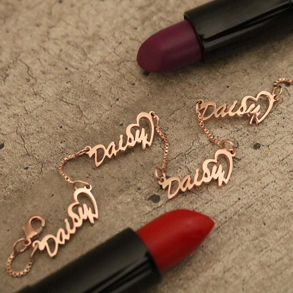 Personalised Name Ankle Bracelet Custom 4 Names Anklet Gifts for Her-Jessemade AU