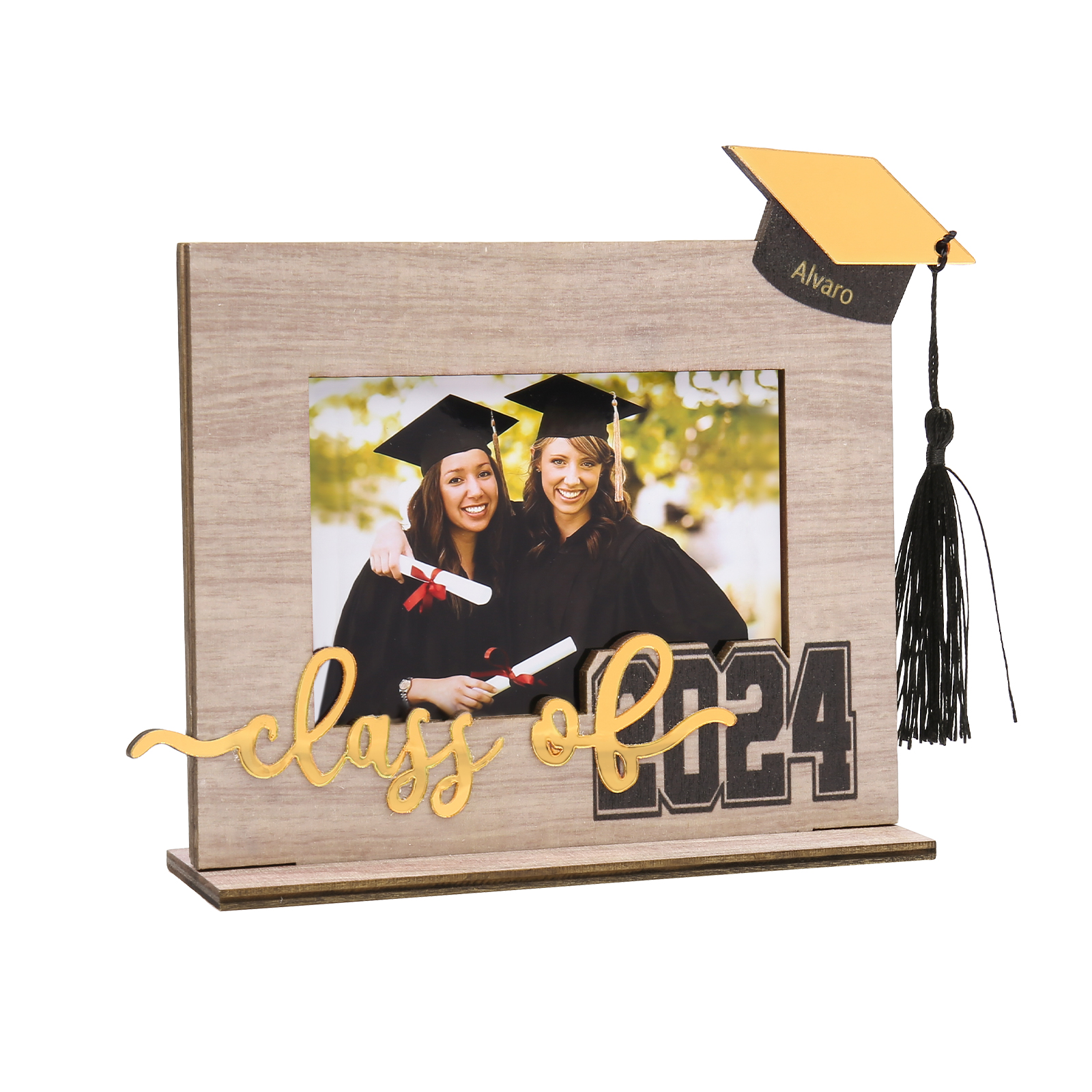 Class of 2024 Personalised Graduation Photo Frame Custom Name & Photo Wooden Frame Creative Gifts-Jessemade AU