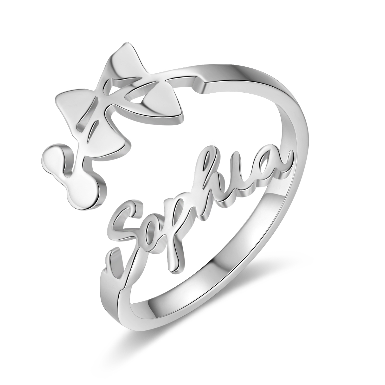 Personalised May Birth Flower Ring With Name Gifts For Her-Jessemade AU
