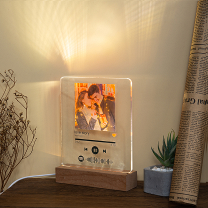 Personalised Spotify Code Photo LED Night Light-Can Play Music-Interesting-Jessemade AU