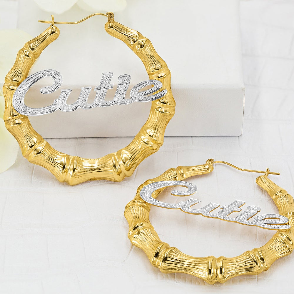 Personalised Circle Hoop Name Earrings for Her-Jessemade AU