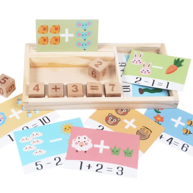 Digit Count Kid's Wooden building blocks Puzzle Toy for Toddlers Early Learning Child Toy-Jessemade AU