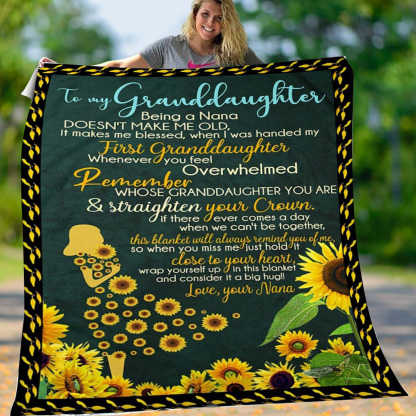 Nana To Granddaughter, Being A Nana Doesn't Make Me Old, Flannel Blanket-Jessemade AU