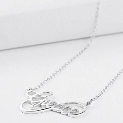 Personalised Necklace Custom 1 Name Necklace Gift For Women-Jessemade AU
